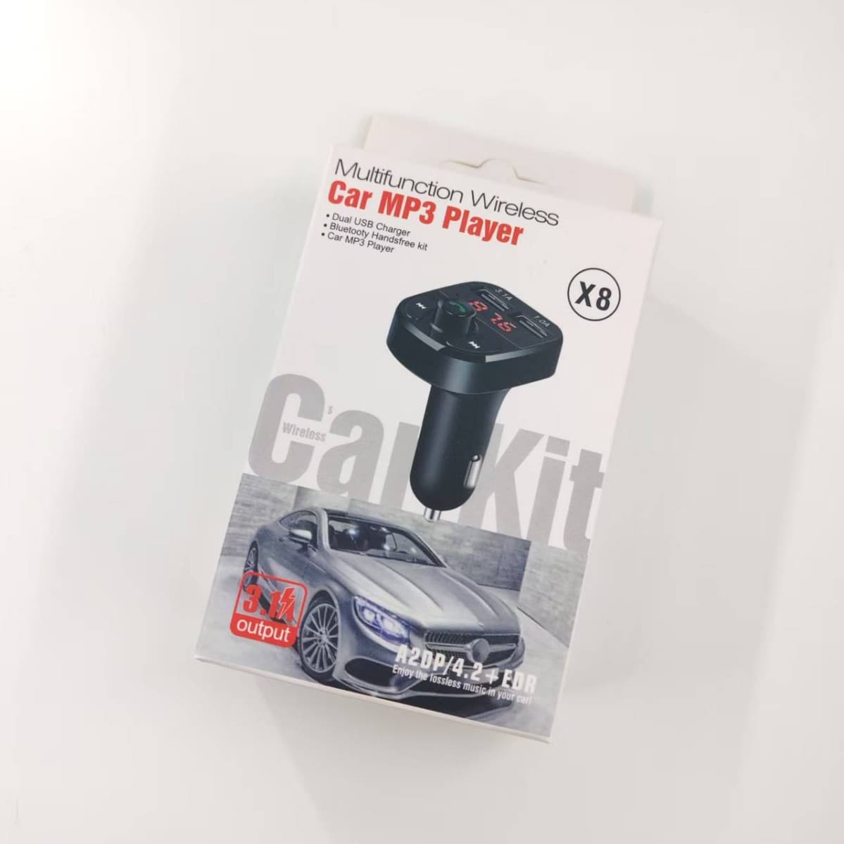 X8 car mp3 player Bluetooth hands-free calling FM transmitter car supplies multi-function charger 4