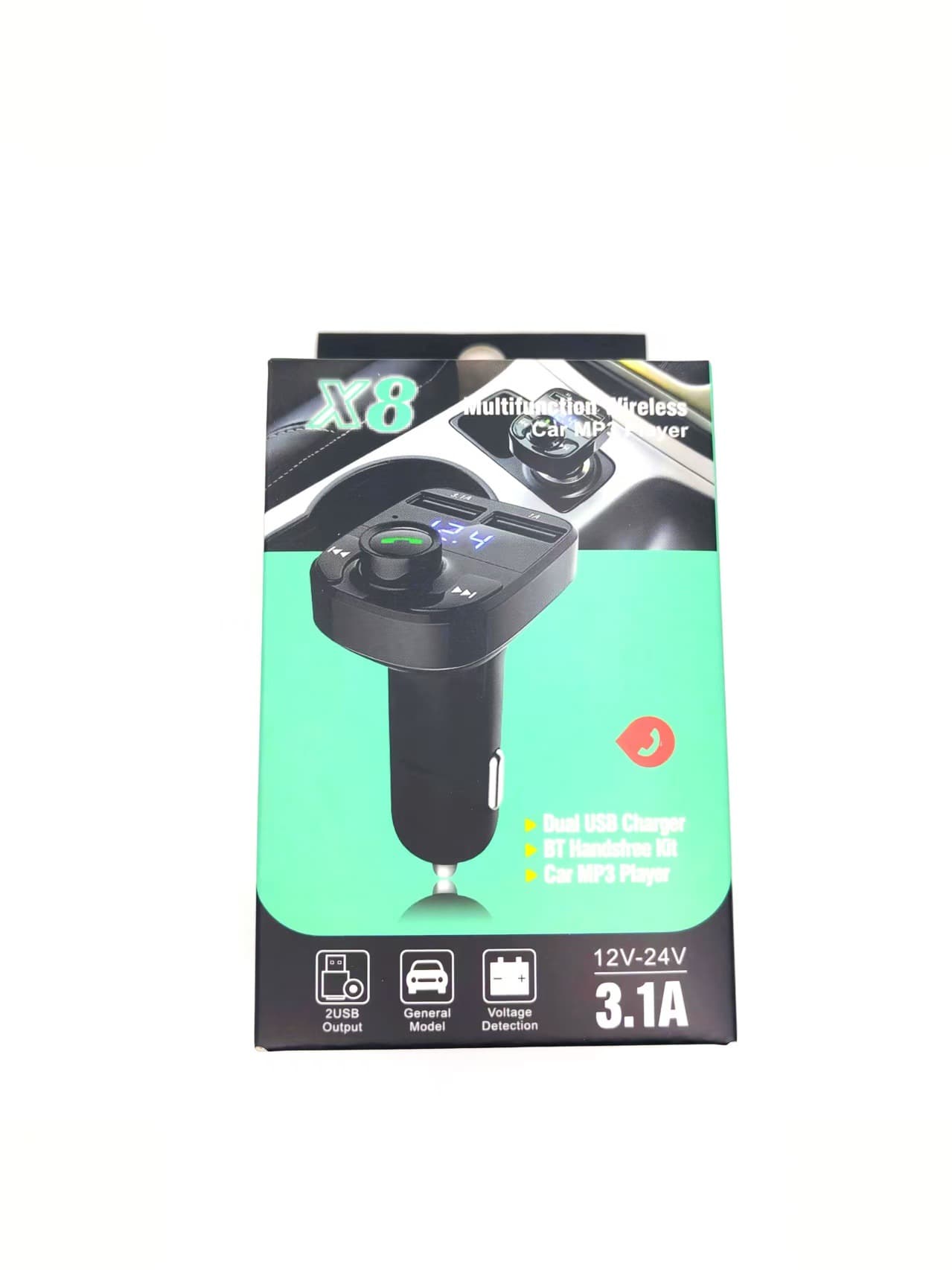 X8 car mp3 player Bluetooth hands-free calling FM transmitter car supplies multi-function charger 8