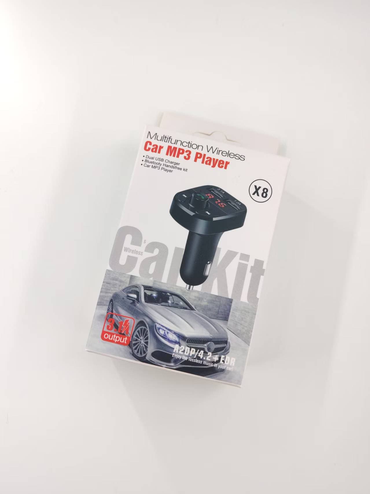 X8 car mp3 player Bluetooth hands-free calling FM transmitter car supplies multi-function charger 9
