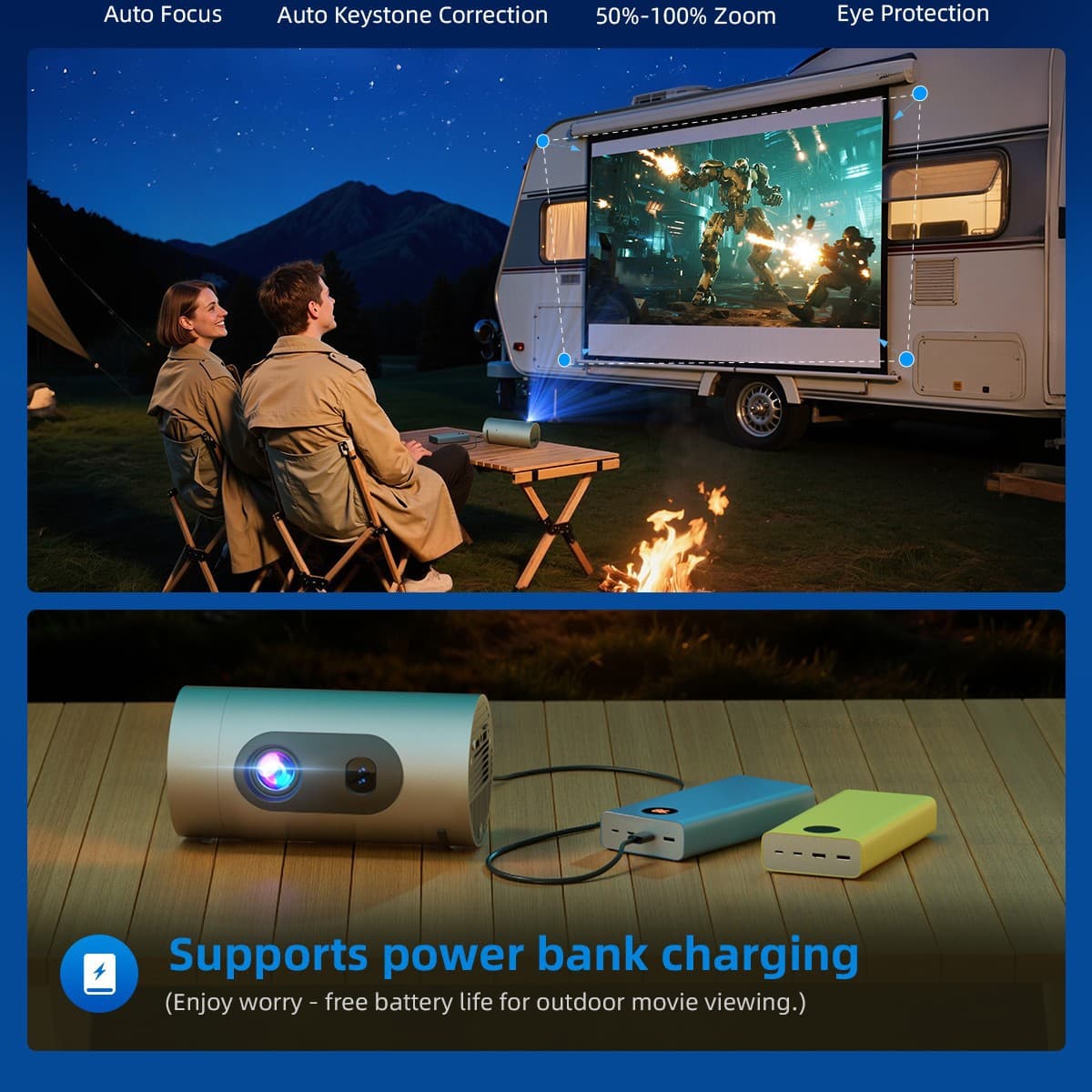 Cross-border Q8 outdoor projector home small high-definition 1080 mini portable home theater office projector 3