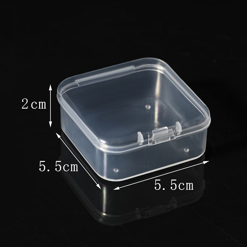 5.5 square high transparent plastic storage box jewelry beading accessories fishing gear earplug storage small square box manufacturer 8
