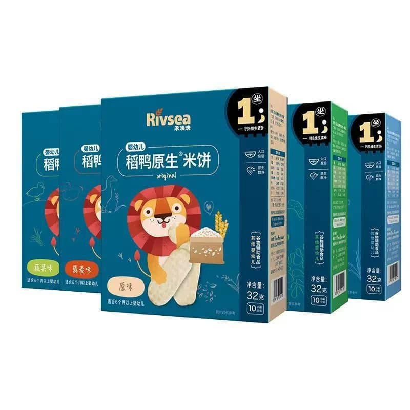 Heyangyang organic rice and duck native rice cakes for infants and young children are fluffy, crispy and easy to melt in the mouth. Healthy and nutritious snacks for babies. 2