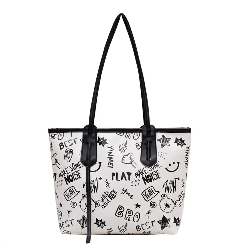 Simple Large Capacity Tote Bag Women's 2025 New Fashion Printed Cross-Border Large Bag Handbag Women's Shoulder Bag 6