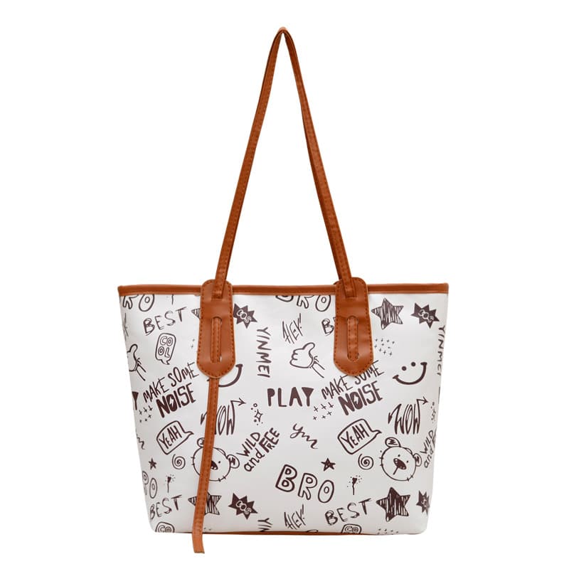 Simple Large Capacity Tote Bag Women's 2025 New Fashion Printed Cross-Border Large Bag Handbag Women's Shoulder Bag 7