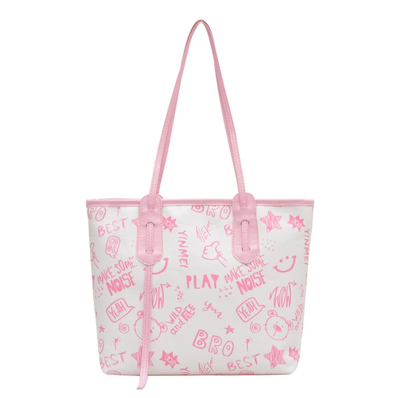 Simple Large Capacity Tote Bag Women's 2025 New Fashion Printed Cross-Border Large Bag Handbag Women's Shoulder Bag 10