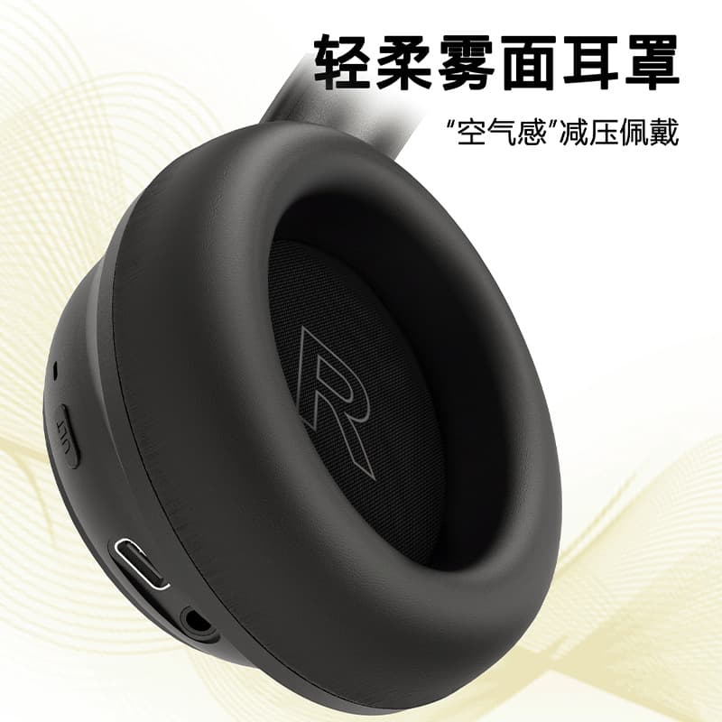 Huaqiangbei headphones ANC noise reduction subwoofer wireless Bluetooth head-mounted MSB13 over-ear headset factory direct supply 4