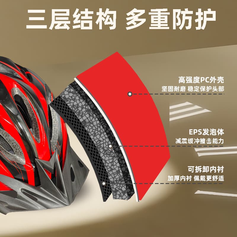 New generation cycling helmet one-piece men's and women's mountain road bicycle helmet riding equipment safety helmet 4