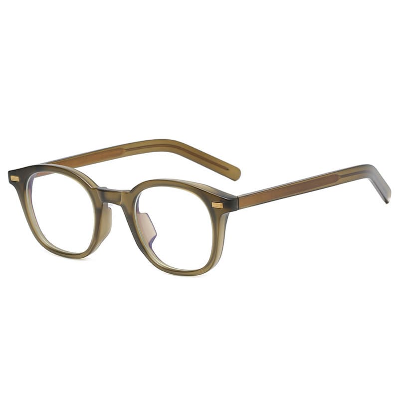 TR90 round frame anti-blue light glasses frame new fashion square frame flat mirror literary retro frame full frame frame 7