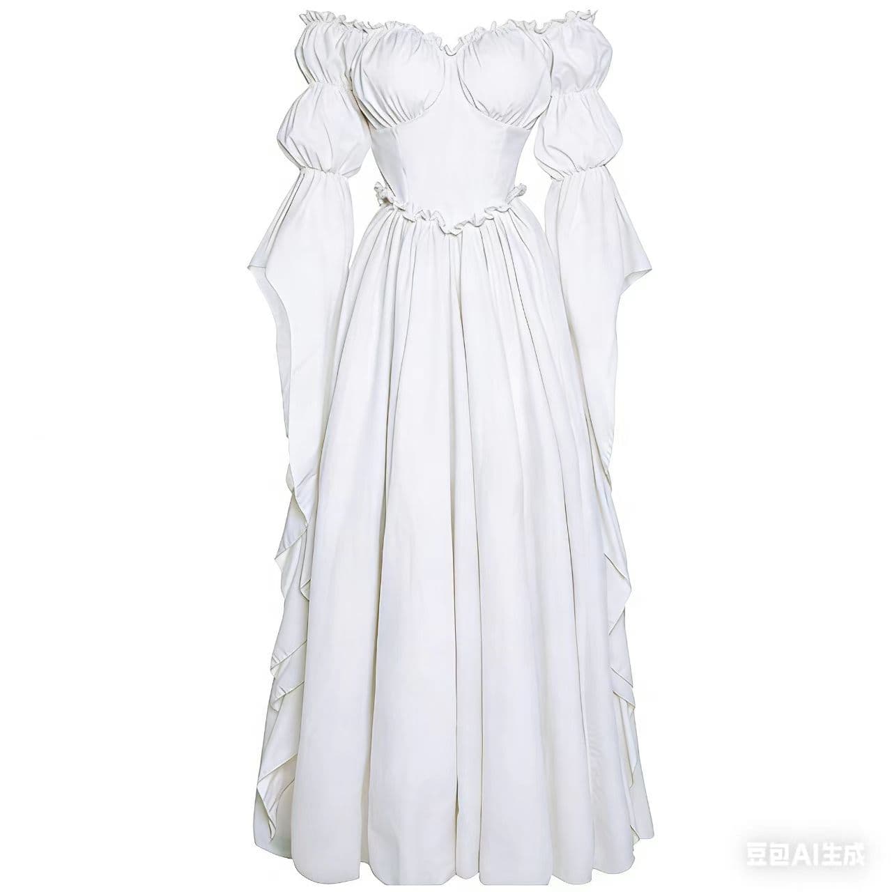 Cross-border new medieval palace dress women's retro dress European and American stage performance long dress costume 8