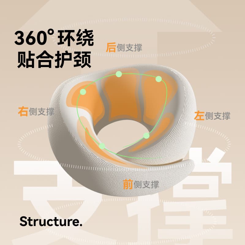Travel u-shaped pillow neck pillow neck pillow memory foam airplane neck pillow office nap travel u-shaped pillow portable 5