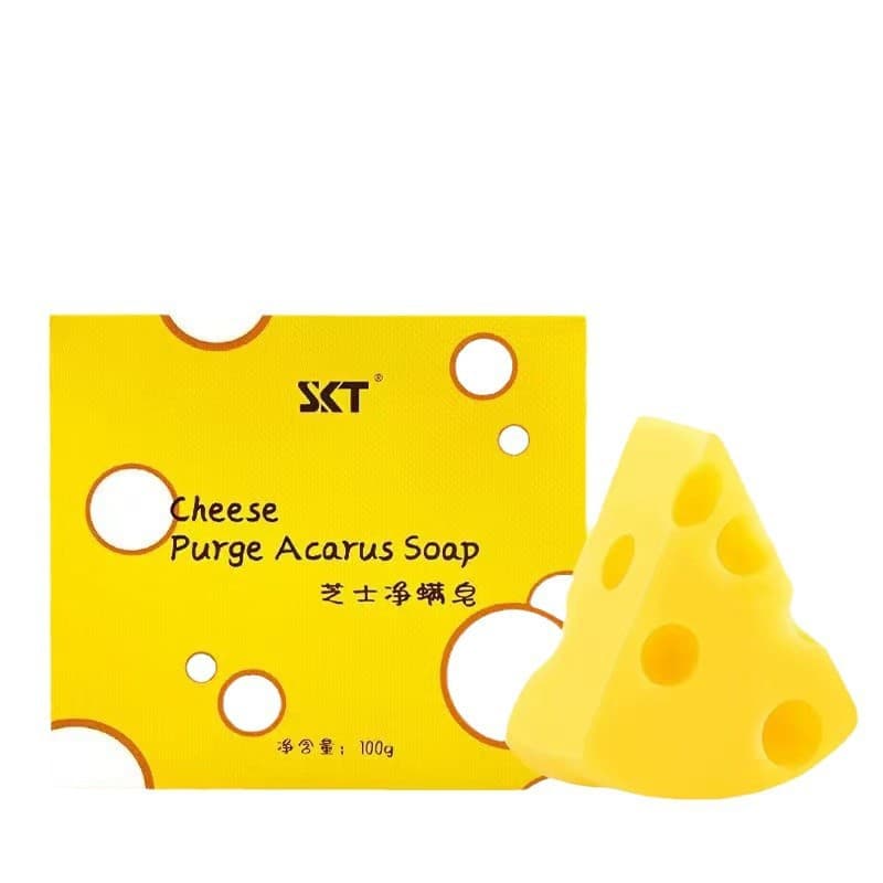 SKT cheese soap brushed mite removal soap deep cleansing cleansing soap acne removal oil control handmade soap mite removal facial cleanser 6