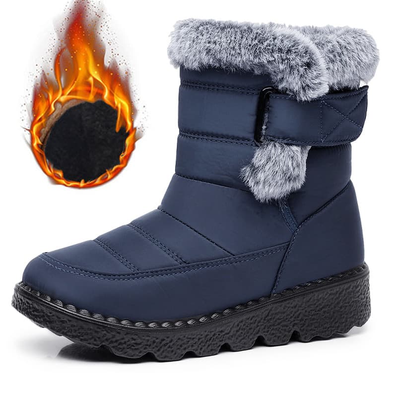 Large size high snow boots 2025 winter new waterproof cloth men and women couples cotton boots plus velvet thickened cross-border boots 9