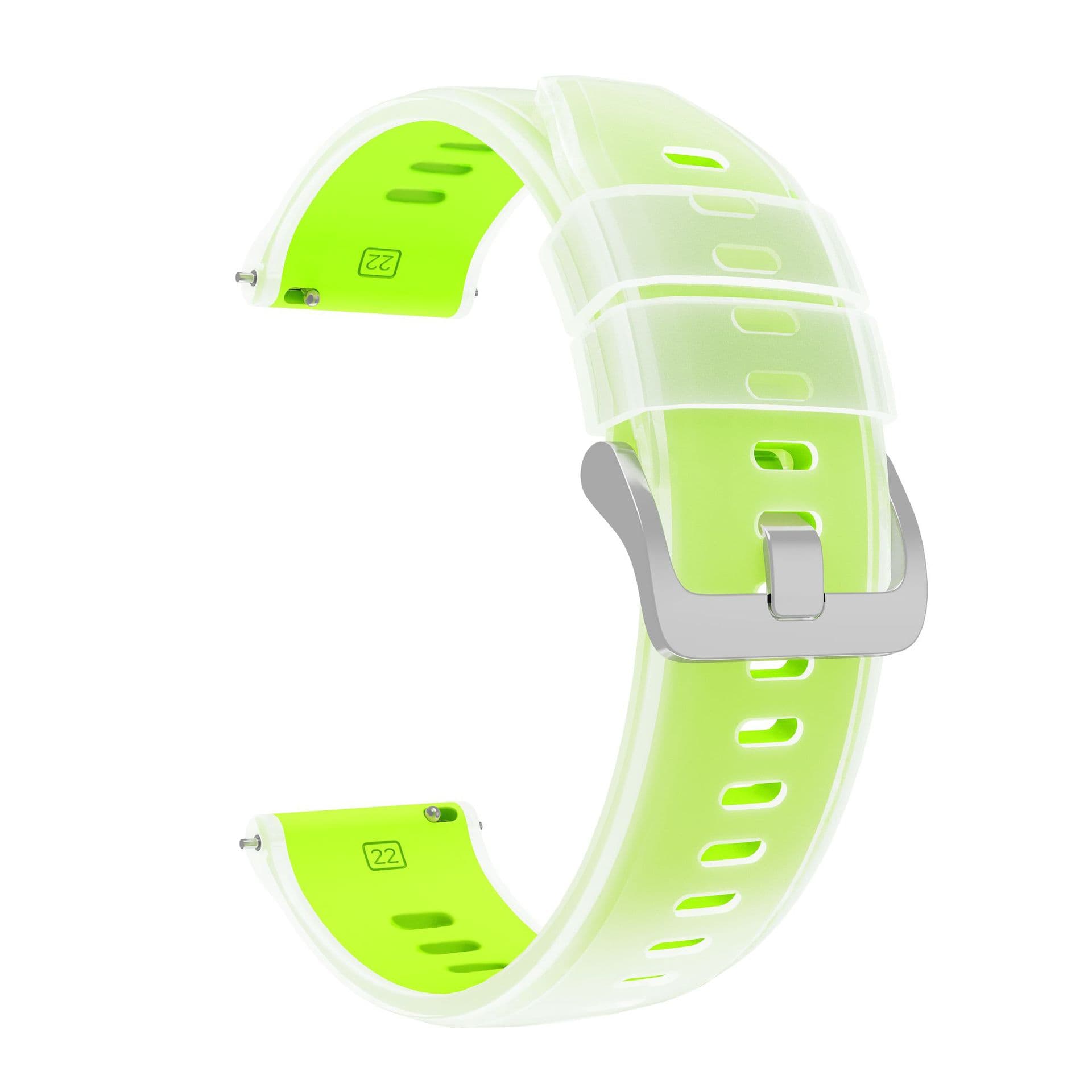 Suitable for Huawei Xiaomi amazfit Huami Honor Samsung Garmin Suonto Jelly Transparent 22MM two-color strap 7