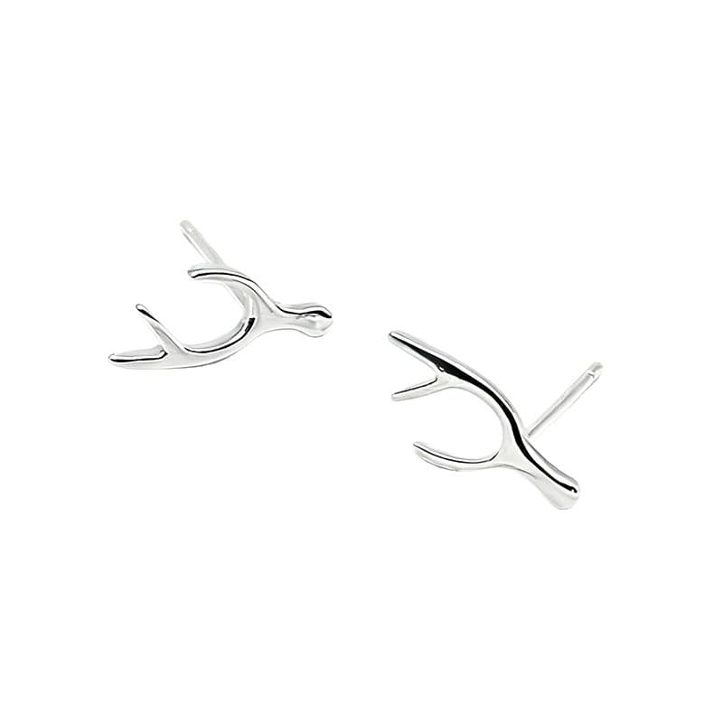 S925 sterling silver stud earrings for women, exquisite and simple antler-shaped earrings, suitable for daily commuting to work. 6