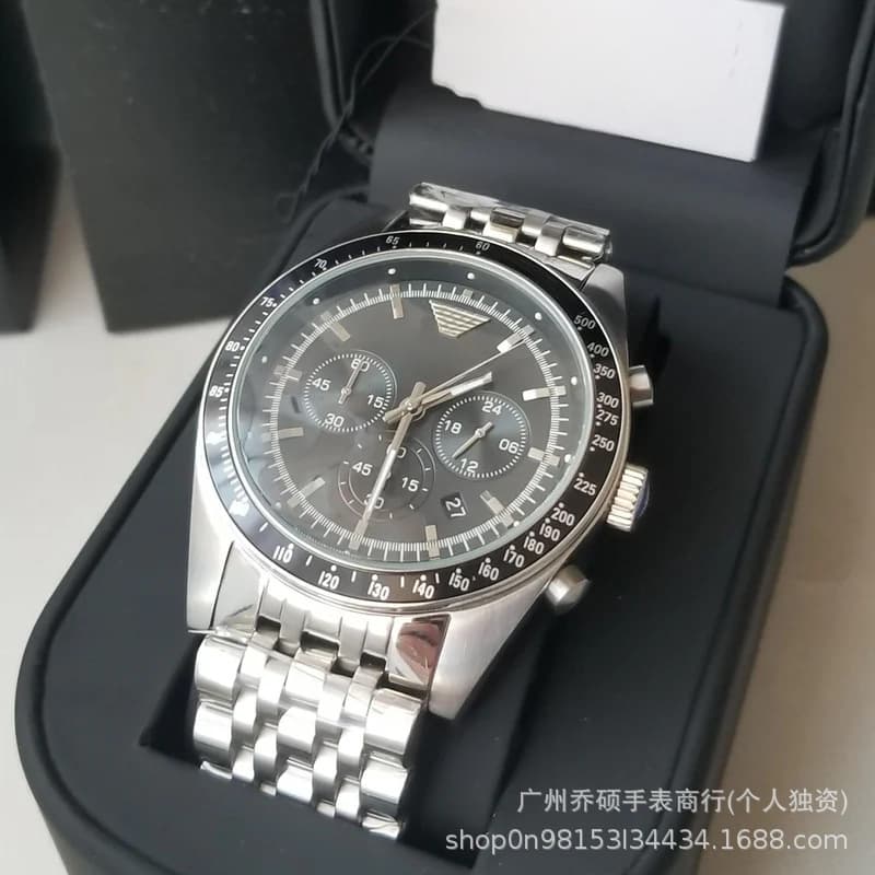 Arma Men's Fashion Daily Watch Multi Time Zone Display Date Display Analog Quartz Stainless Steel Watch 3