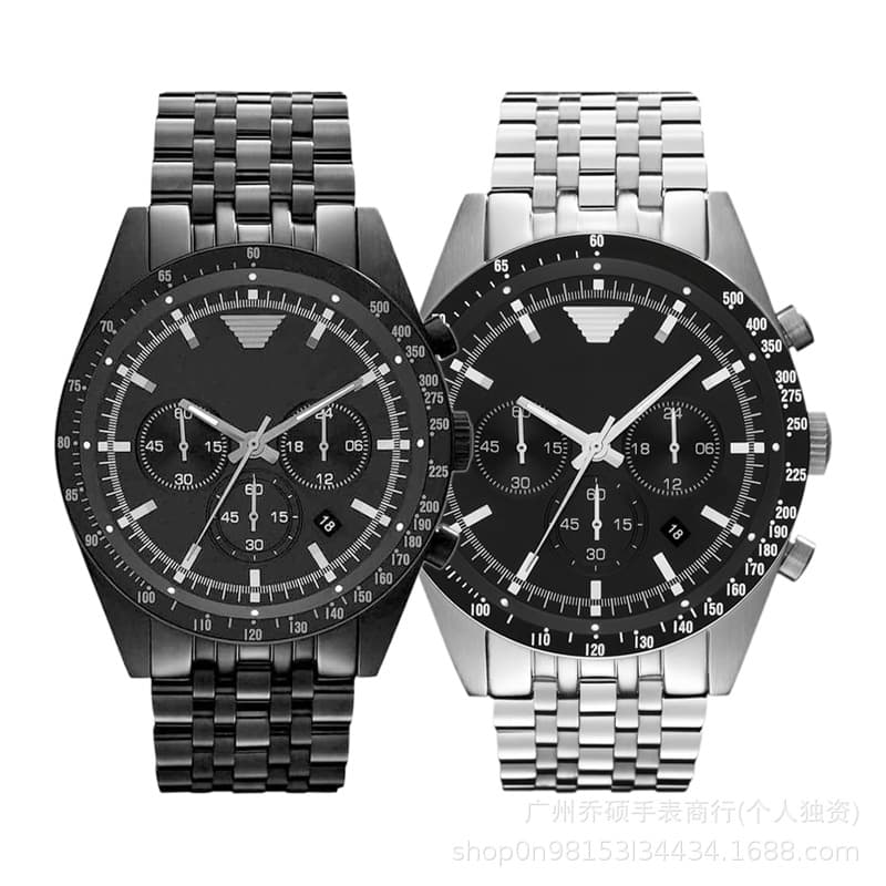Arma Men's Fashion Daily Watch Multi Time Zone Display Date Display Analog Quartz Stainless Steel Watch 6