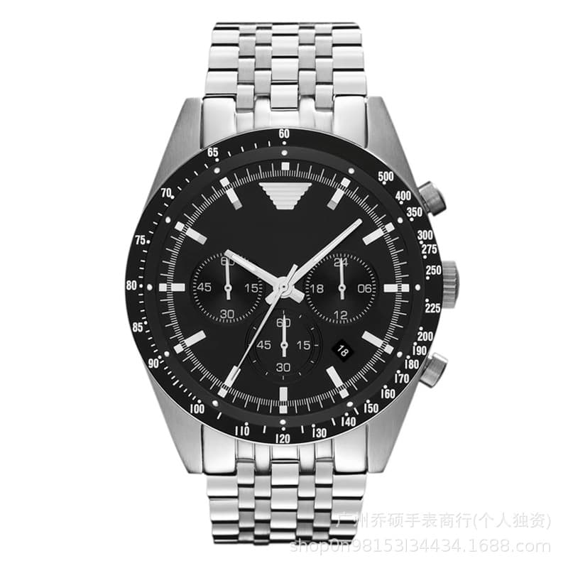 Arma Men's Fashion Daily Watch Multi Time Zone Display Date Display Analog Quartz Stainless Steel Watch 7