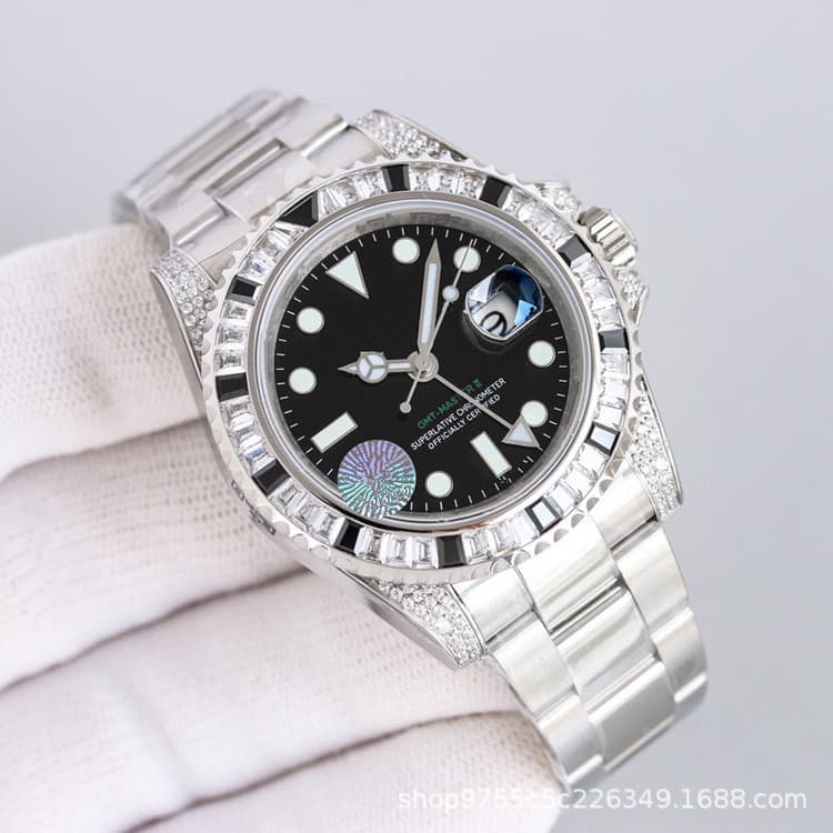 Yacht watch business luxury stainless steel watch fully automatic men's luminous waterproof watch high quality mechanical tape 4
