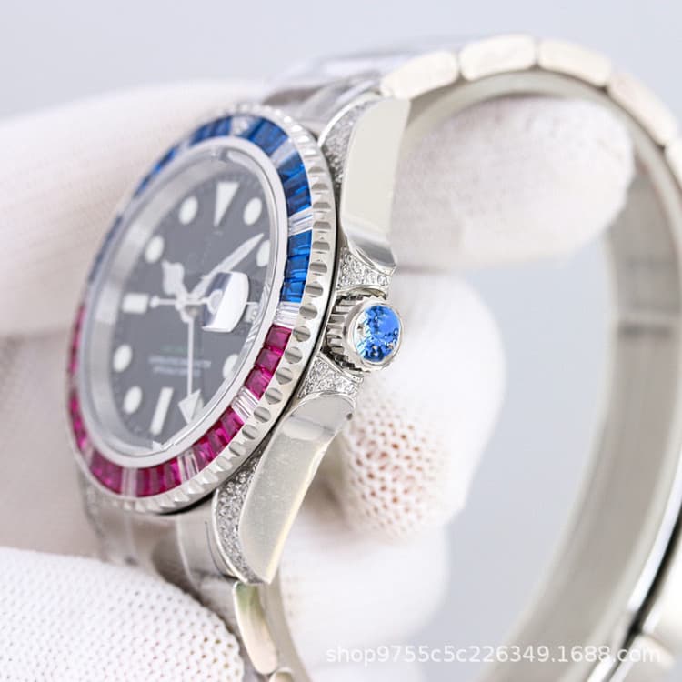 Yacht watch business luxury stainless steel watch fully automatic men's luminous waterproof watch high quality mechanical tape 5