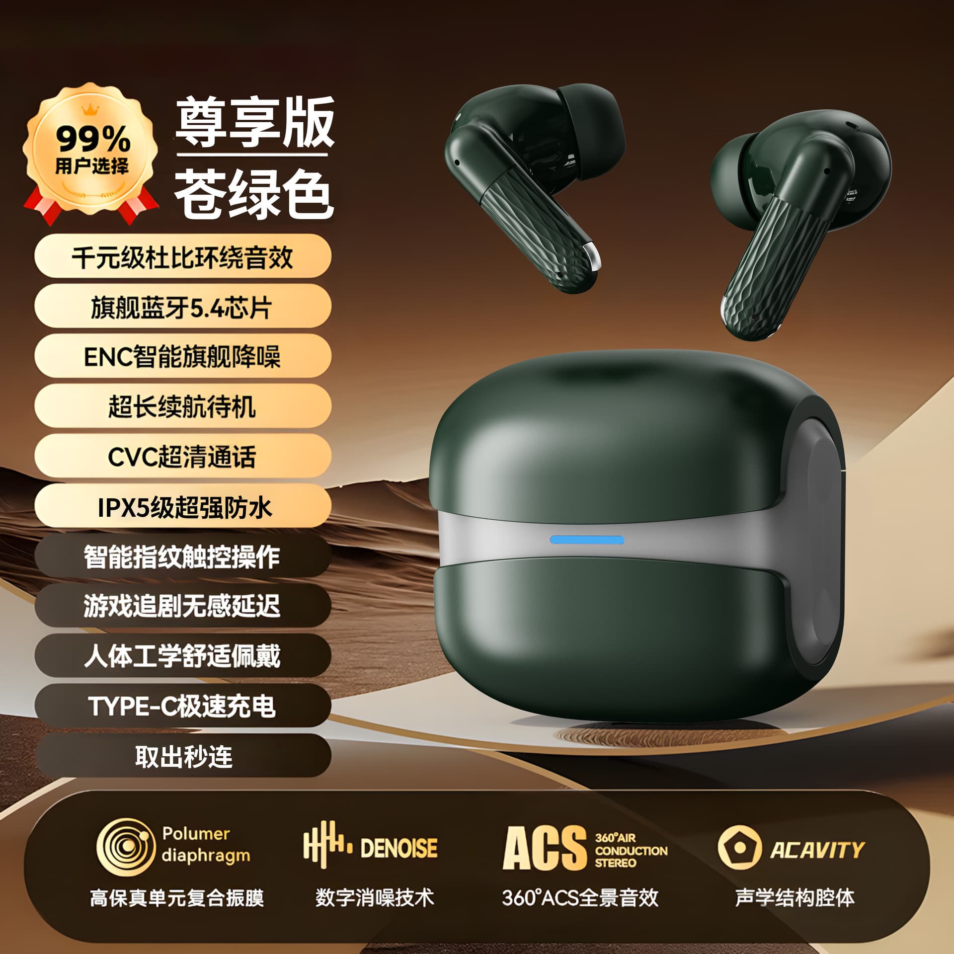 Wireless Bluetooth headset mini function TWS stereo with microphone high call audio noise reduction headset 7