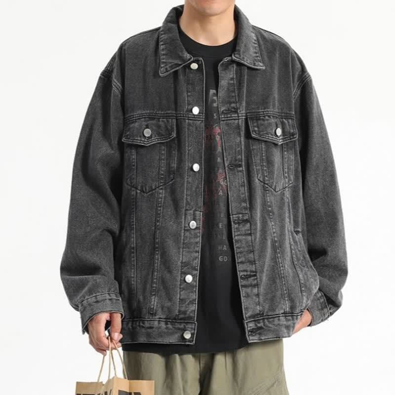 2026 New Spring Autumn and Winter Men's Denim Jackets Japanese Casual Youth Popular Workwear Denim Jackets Men's Clothing 7