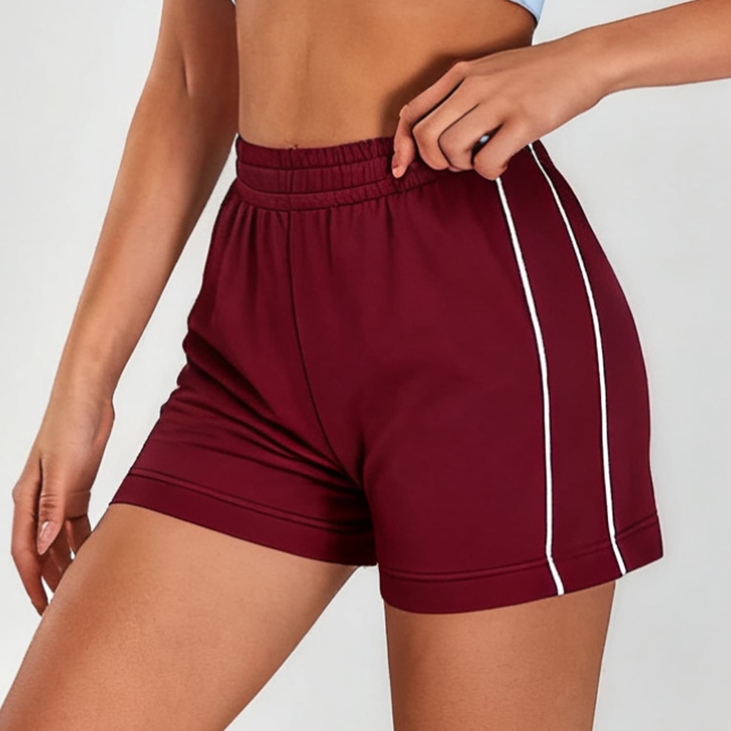 Aiba Casual Autumn and Winter Sweatshirts and Pants Fitness Sportswear Contrast Color Line Bra Running Yoga Wear Suit for Women 9