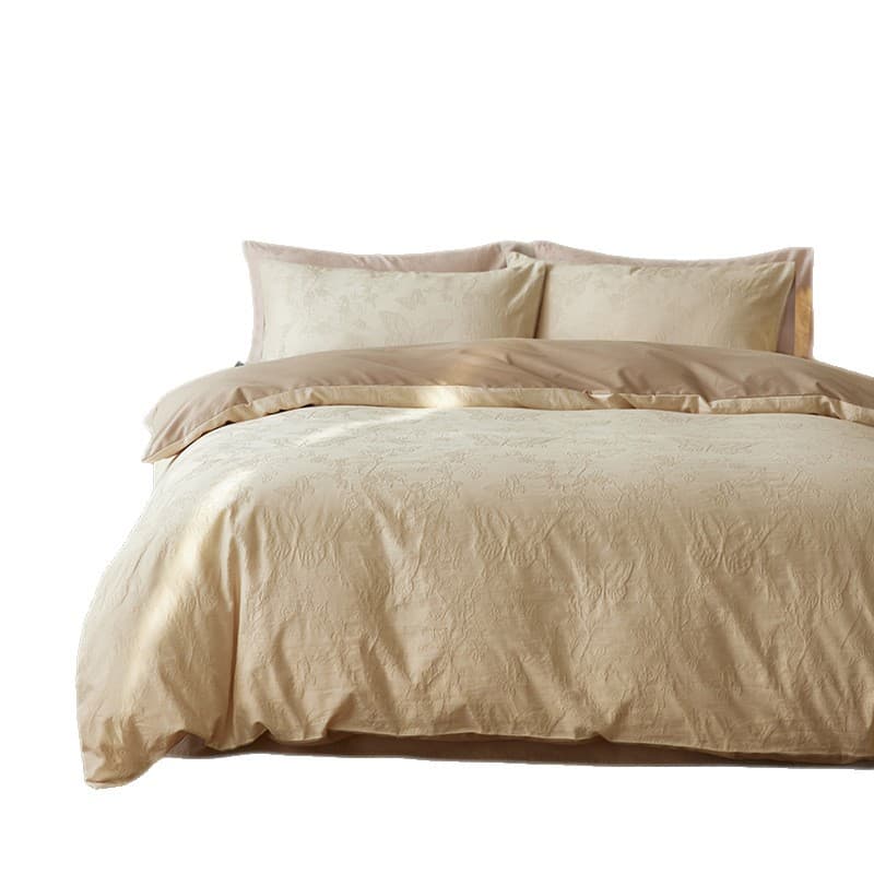2025 new type A pure cotton brushed autumn and winter four-piece set with light luxury and high-end sense master bedroom bed sheet and quilt cover 5