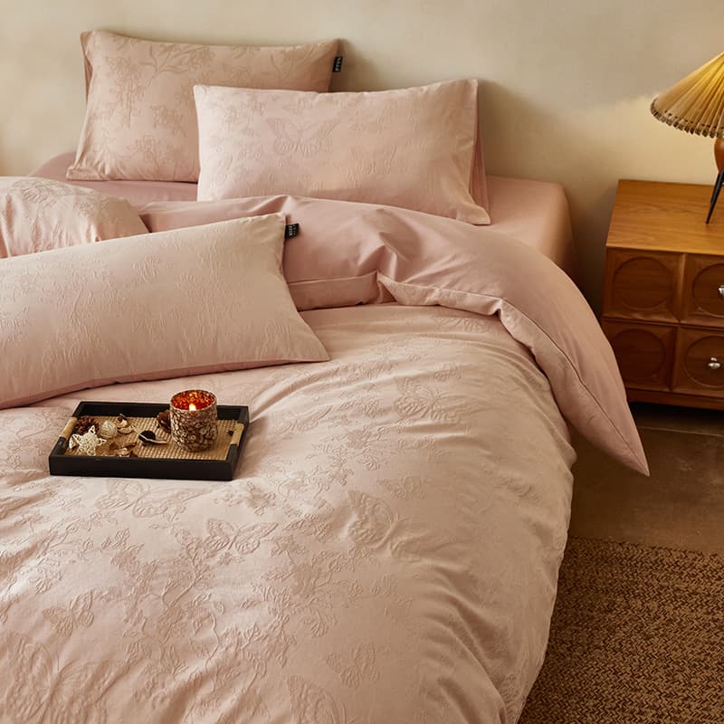 2025 new type A pure cotton brushed autumn and winter four-piece set with light luxury and high-end sense master bedroom bed sheet and quilt cover 8