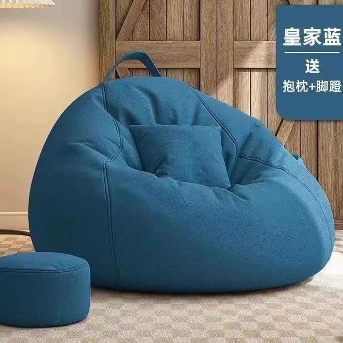 Lazy sofa bean bag living room balcony tatami lounge chair small apartment single modern simple cotton and linen removable and washable 8