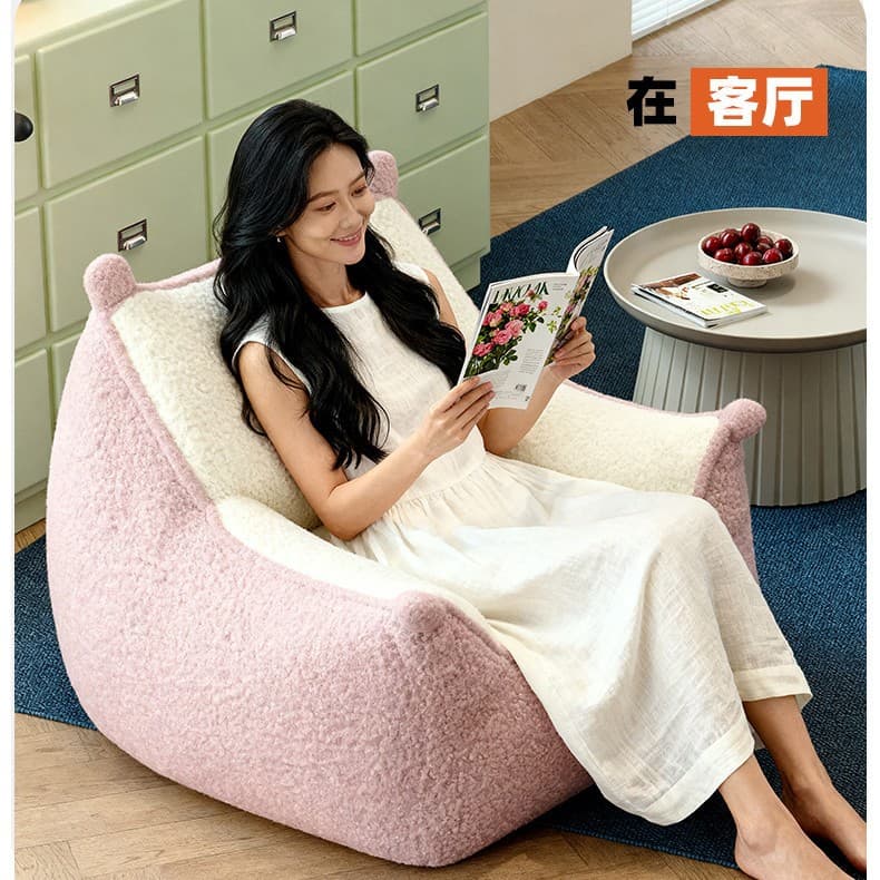 Lazy sofa single sofa bean bag Nordic chinchilla can lie down and sleep bedroom backrest balcony leisure lounge chair nest 6