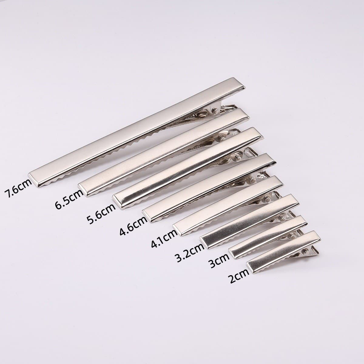 White duckbill hairpin diy base hairpin one-word square clip handmade base hairpin crocodile clip metal hairpin 3