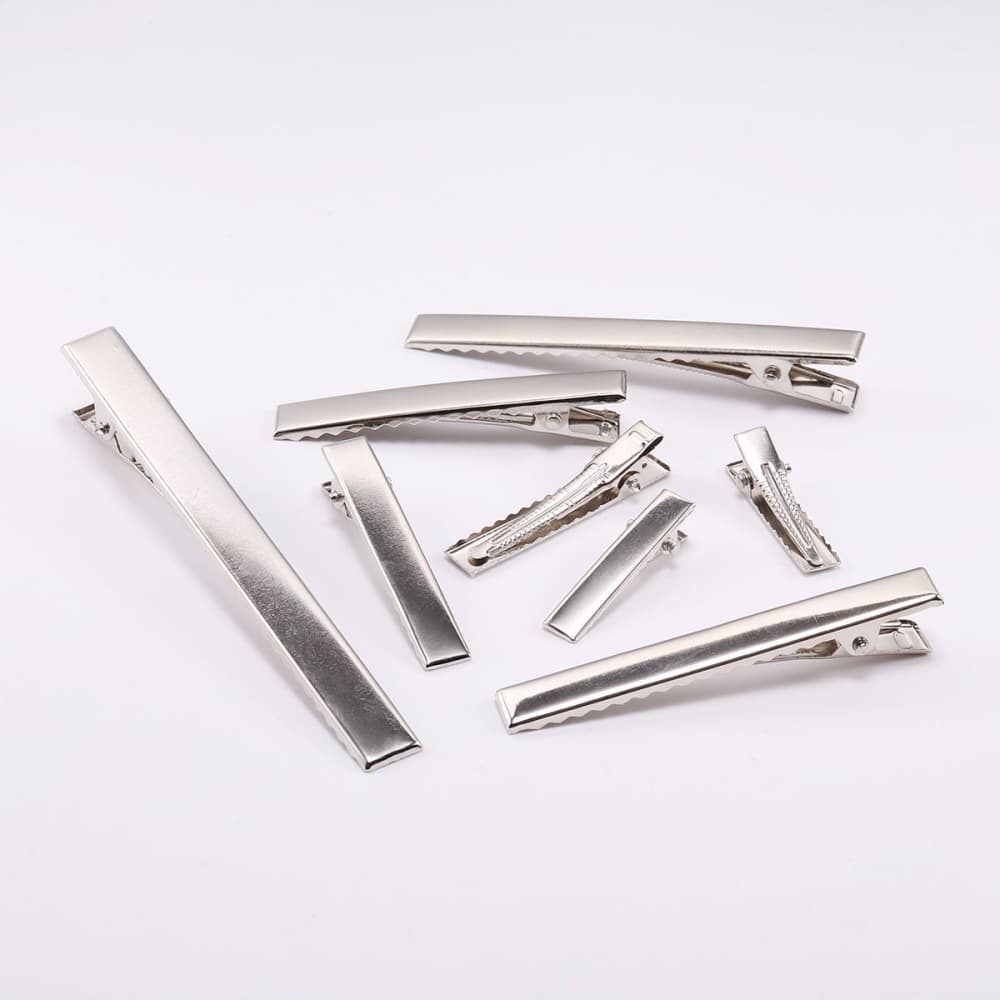 White duckbill hairpin diy base hairpin one-word square clip handmade base hairpin crocodile clip metal hairpin 6