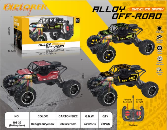 Alloy remote control off-road vehicle, four-wheel drive climbing vehicle, children's toys, street stalls, night markets, hot selling, can be shipped in small quantities on behalf of one piece 7