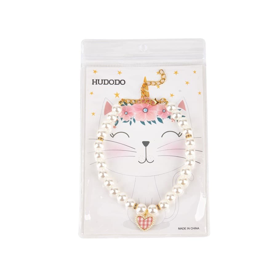 Pet collar, cat and dog pearl necklace, large bow, high-end colorful exquisite accessories, pet supplies 9