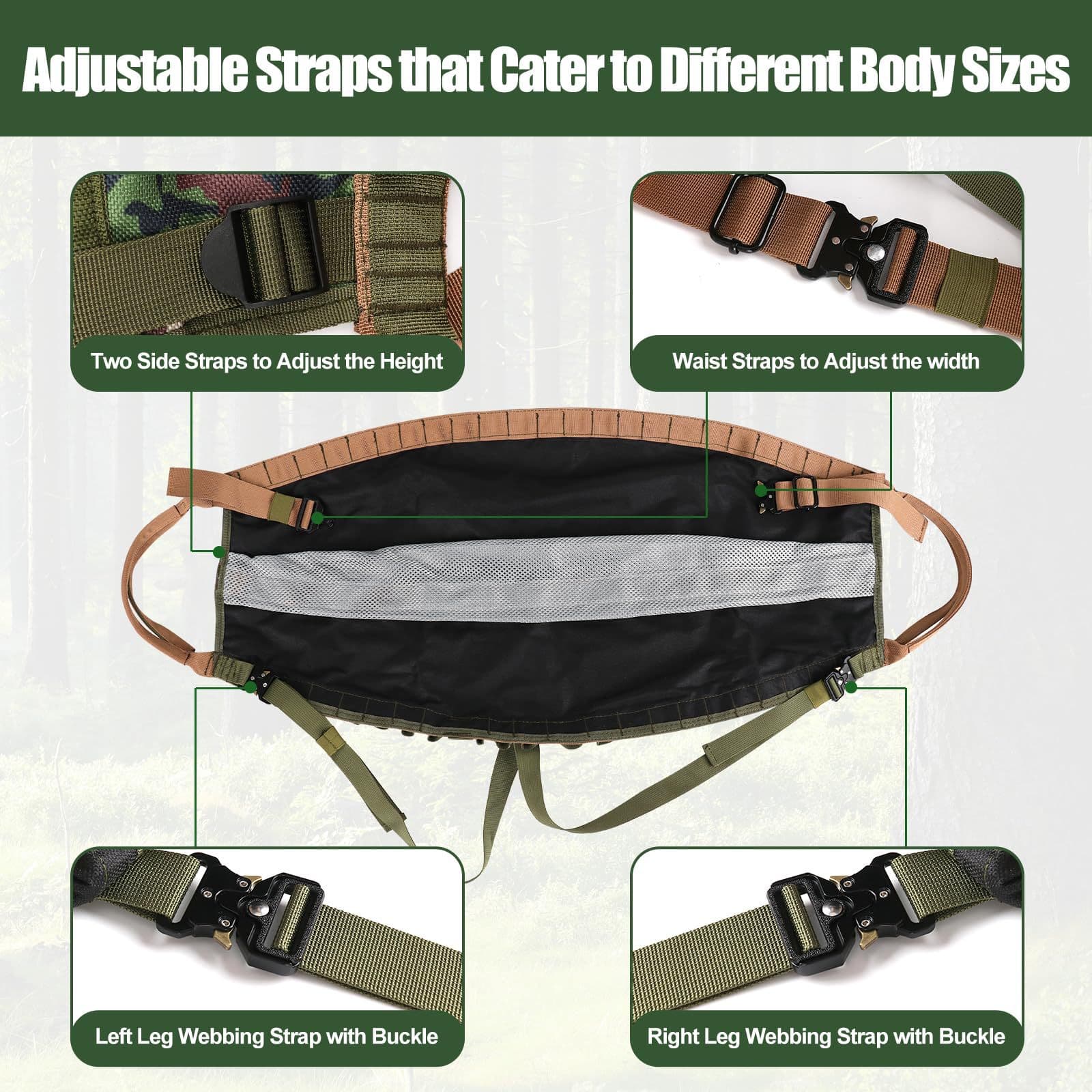 Comfortable hunting saddles, outdoor hunting saddles, hunting equipment and deer hunting accessories, tree stand hunting supplies 4