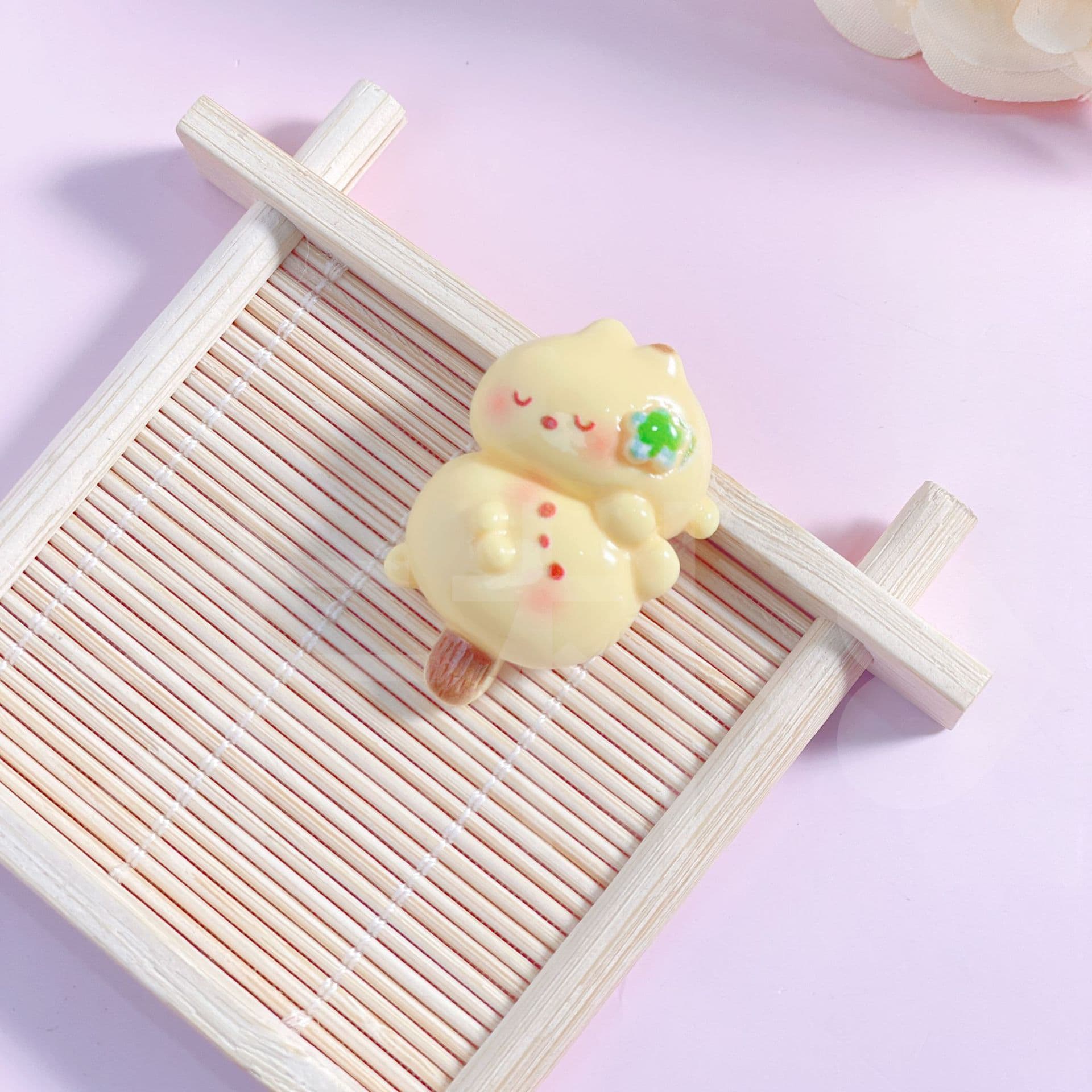 Cute little animal meatballs, skewers, food toys, resin accessories, cream glue diy refrigerator stickers, hair clips, hair rope decorations 5