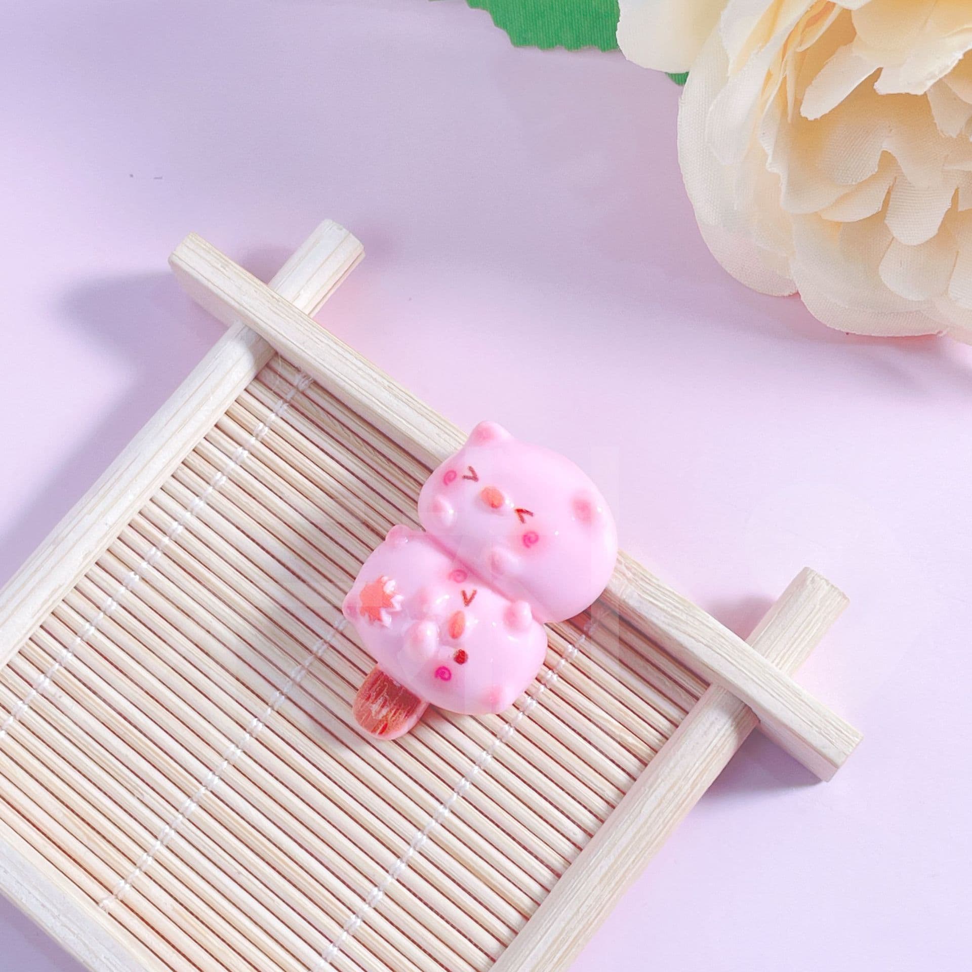 Cute little animal meatballs, skewers, food toys, resin accessories, cream glue diy refrigerator stickers, hair clips, hair rope decorations 10