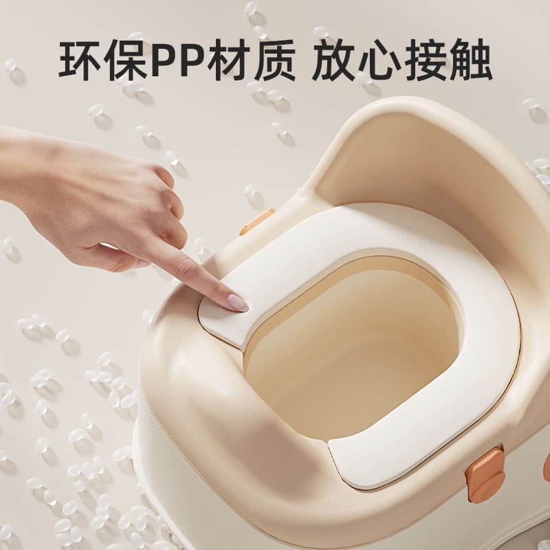 Three-in-one multifunctional children's toilet for boys and girls, splash-proof small toilet, infant and toddler toilet training footstool 4