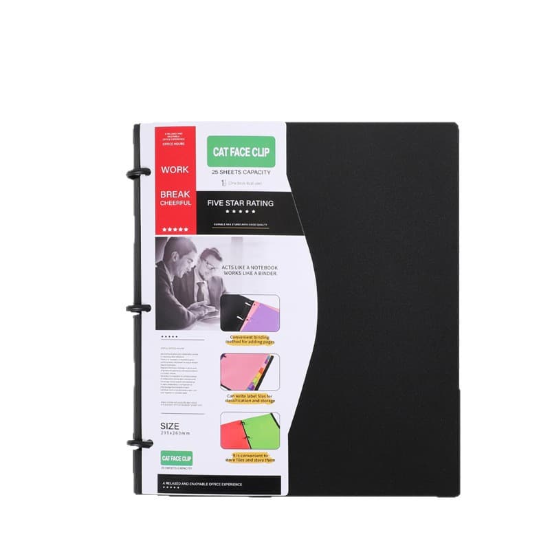 Cross-border US standard 3-hole loose-leaf folder made loose-leaf notebook replacement detachable folder office storage points 6