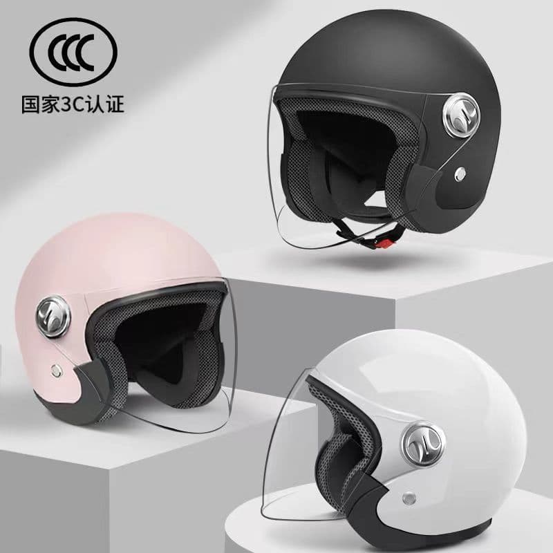 Classic popular helmet for men and women in all seasons, autumn and winter cold protection and warmth, cute binaural motorcycle battery car helmet 4