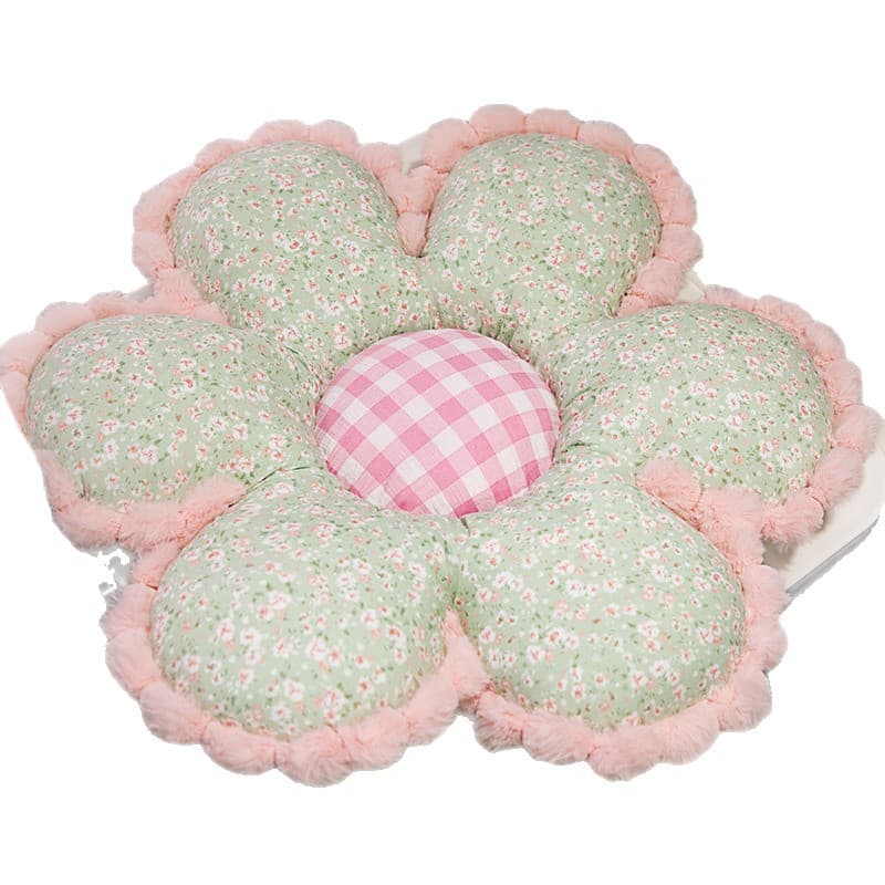 Retro floral fabric flower cushion cushion sofa pillow decoration chair cushion tatami futon bay window cushion 6