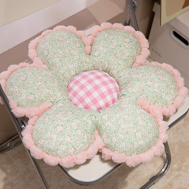 Retro floral fabric flower cushion cushion sofa pillow decoration chair cushion tatami futon bay window cushion 7