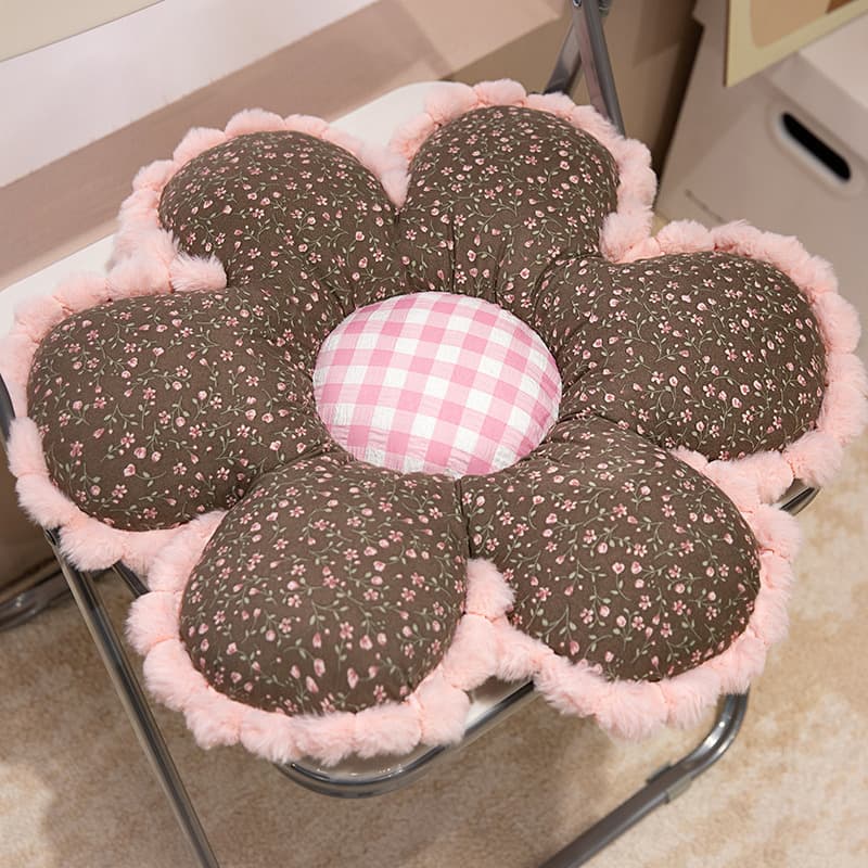 Retro floral fabric flower cushion cushion sofa pillow decoration chair cushion tatami futon bay window cushion 9