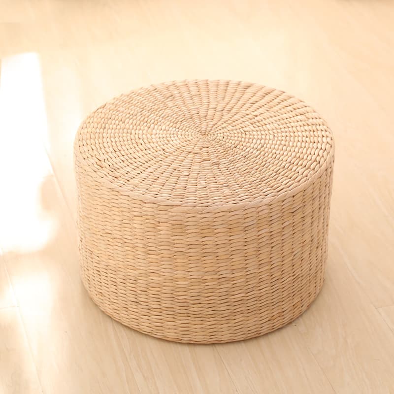 Home meditation tatami cushion floor mat lazy round meditation mat bay window straw futon thickened Japanese style 10