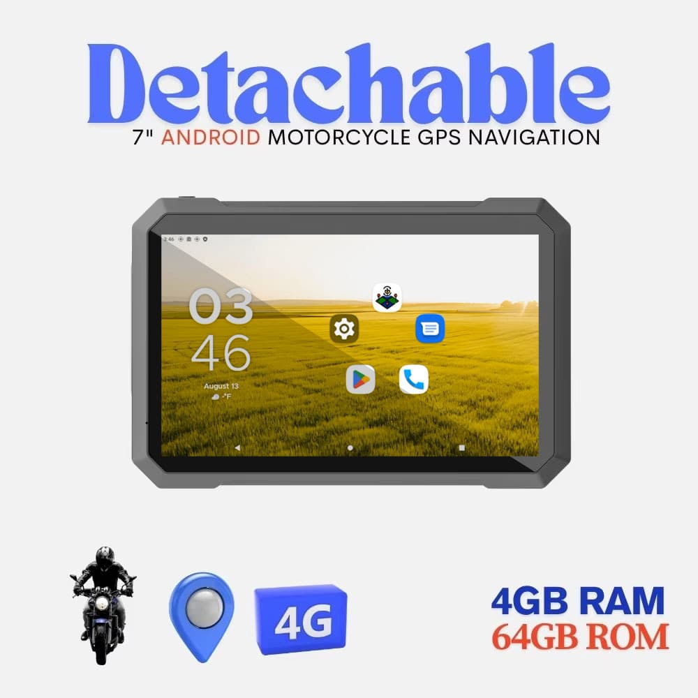 Spot cross-border 7-inch professional Android motorcycle GPS navigator detachable car portable navigation screen 1