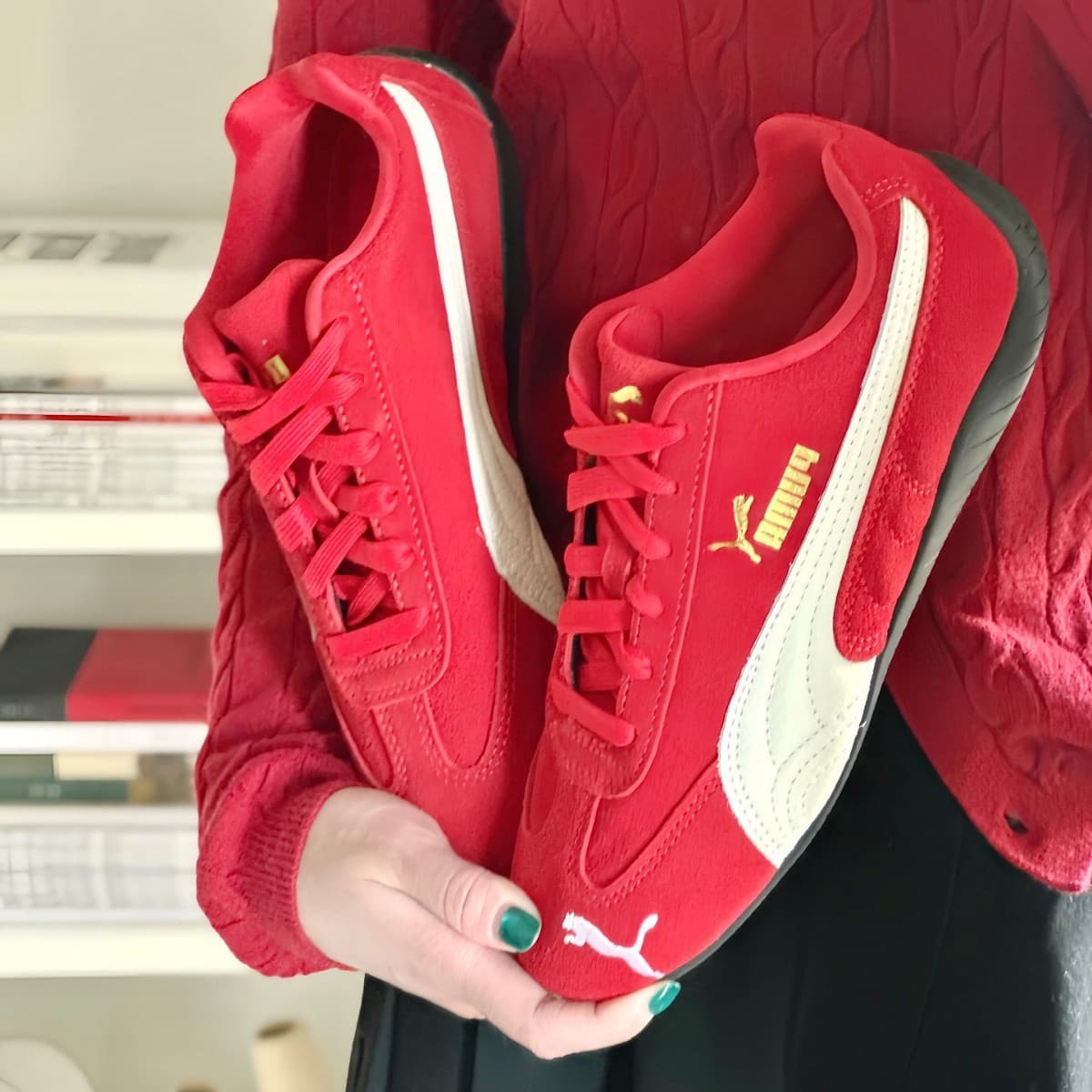 [Pure original lychee leather] Rose co-branded racing shoes PM classic SpeedcatOG suede thin-soled T-head women's shoes 3