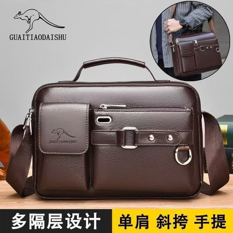 Cross-border popular men's briefcase bag cross-body men's shoulder bag men's handbag large capacity high-end business bag 2