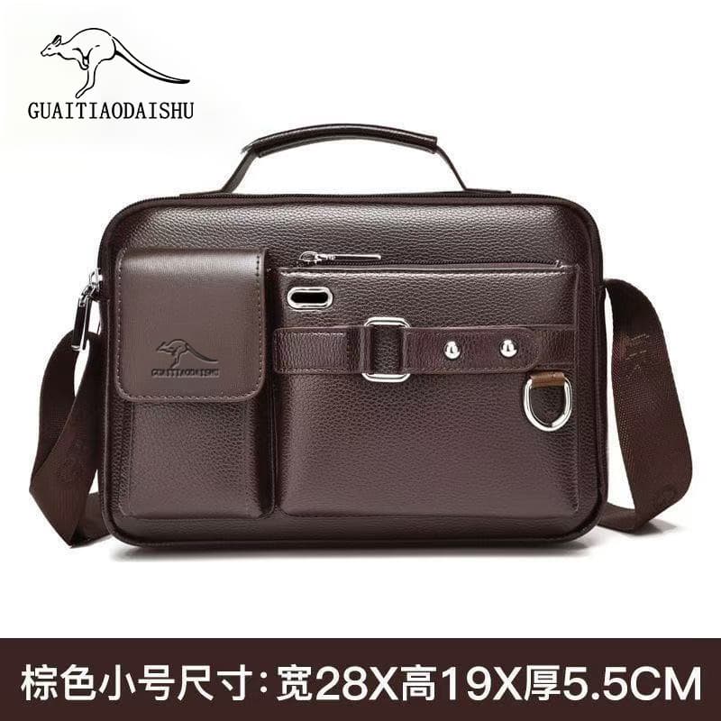 Cross-border popular men's briefcase bag cross-body men's shoulder bag men's handbag large capacity high-end business bag 7
