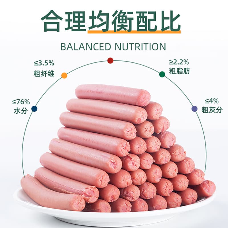 Pet snacks for dogs and cats, ham sausage snacks with sufficient nutrition and energy to supplement calcium and high meat content with zero additives. 4