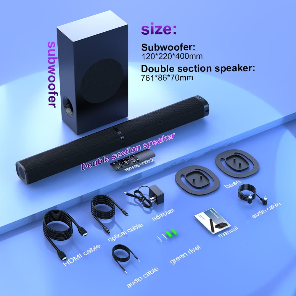 Creative 2-in-1 bar audio home theater TV echo wall speaker home Bluetooth sound barrage Soundbar 9